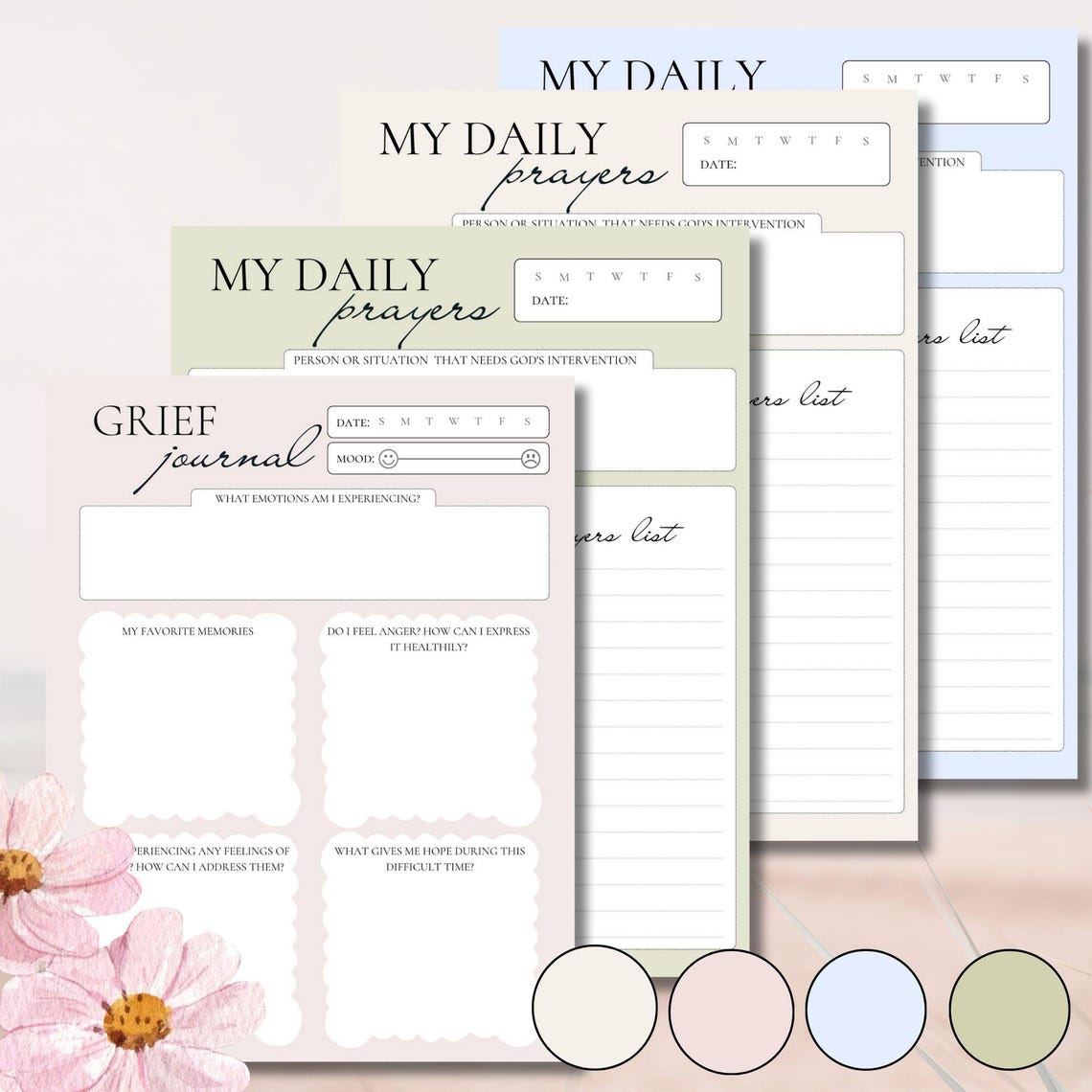 PRAYER Journal Printable Daily Prayer Planner Prayer Template Travel ...