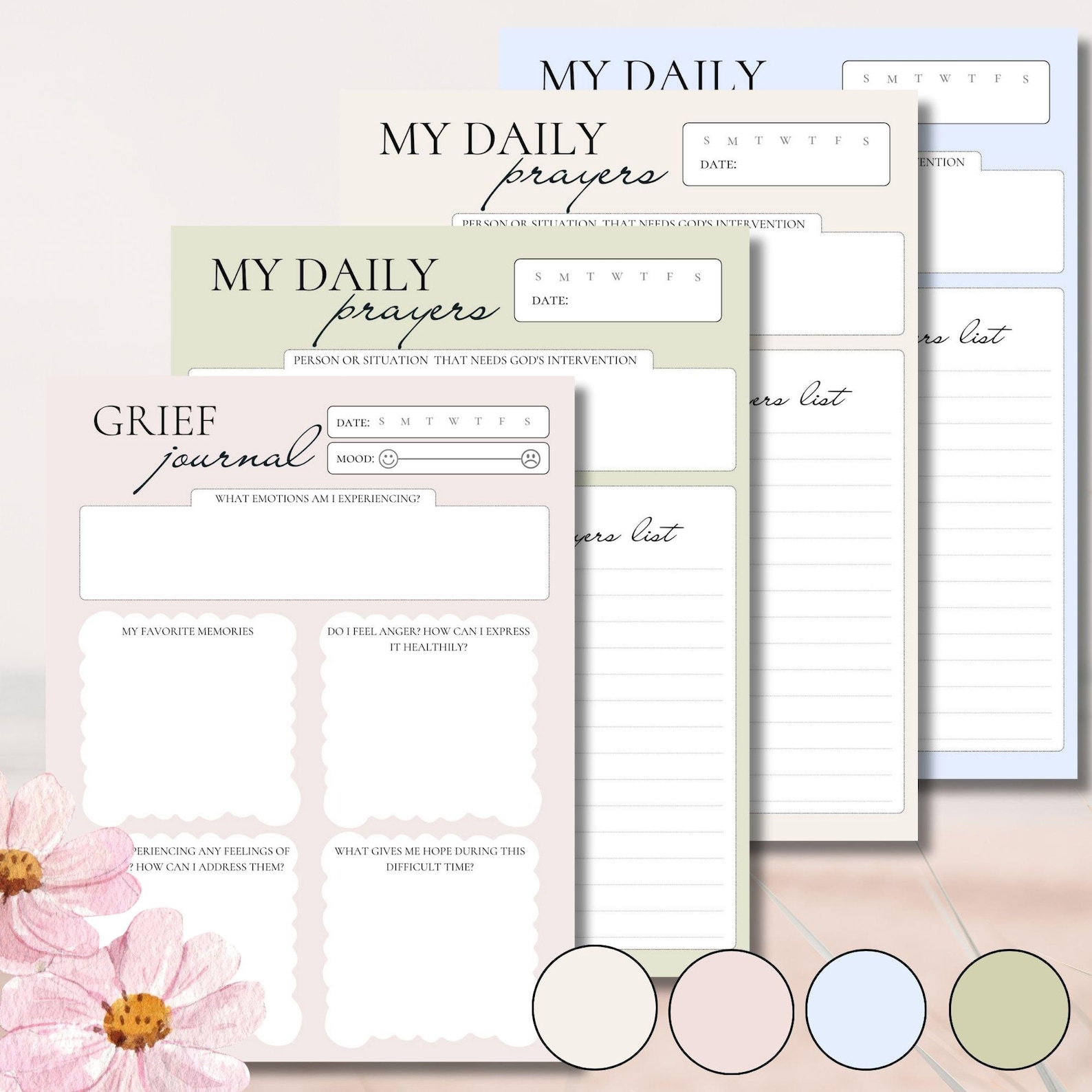 PRAYER Journal Printable Daily Prayer Planner Prayer Template Travel ...