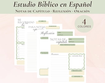 Spanish Bible Study Guide Imprimible Guía de Estudio Bíblico Biblia Católica en Español Versículos Bíblicos Diario de Oración iPad Goodnotes