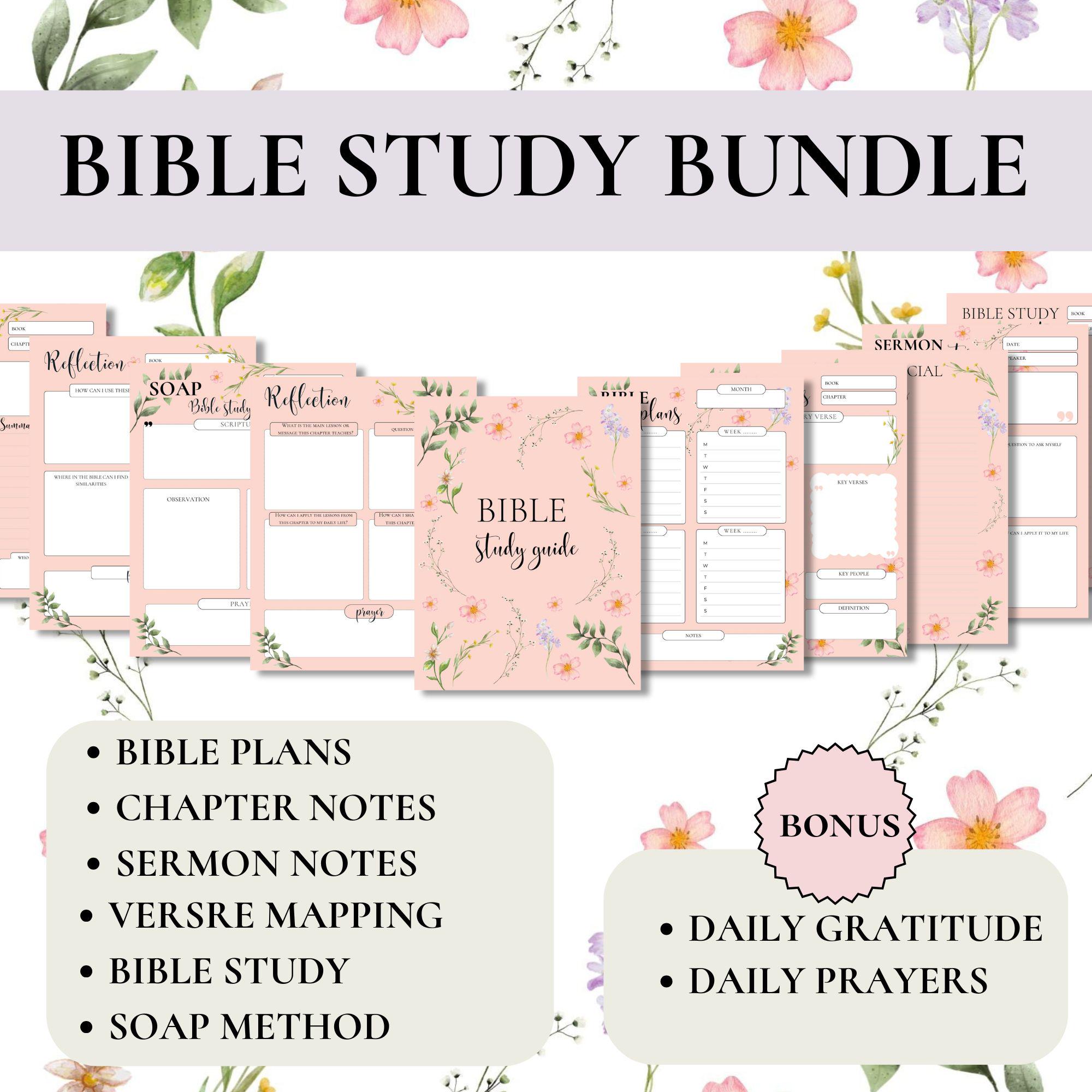 Bible Study Guide Bundle | Bible Study Template | Bible Study Printable ...