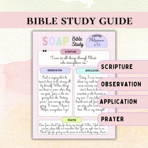 SOAP Bibelstudier för barn Utskrivbar bibelstudieguide Versmappning för barn Kristen hemundervisning Morgonkorg Bibellektion för barn