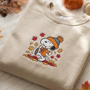 Sudadera bordada con perro de otoño, camiseta de Halloween para perros, sudadera con cuello redondo de calabaza, regalo de Halloween, sudadera para amantes de los perros de otoño
