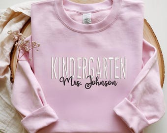 Custom Embroidered Teacher Sweatshirt: Back to School Shirt