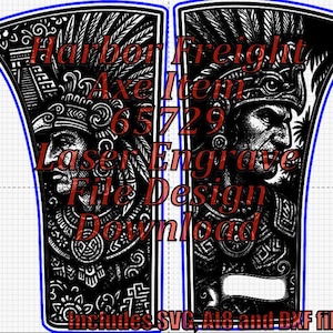 Topór aztecki *sprawdź wideo* plik do grawerowania laserowego SVG Ai8 DXF pobieranie cyfrowe łatwe w użyciu