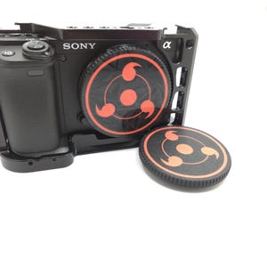 Sony emount camera Sharingan body lens cap 3dprinted alpha a6000 a6400 a6700 a6100 a6300  zve10 custom present gift accessories photographer