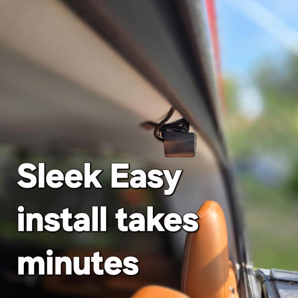 ABS Rear Camera or Dash Cam Mount (Rear Camera Clip, Slide Down Window) tundra Lexus Ford Chevy other cars too
