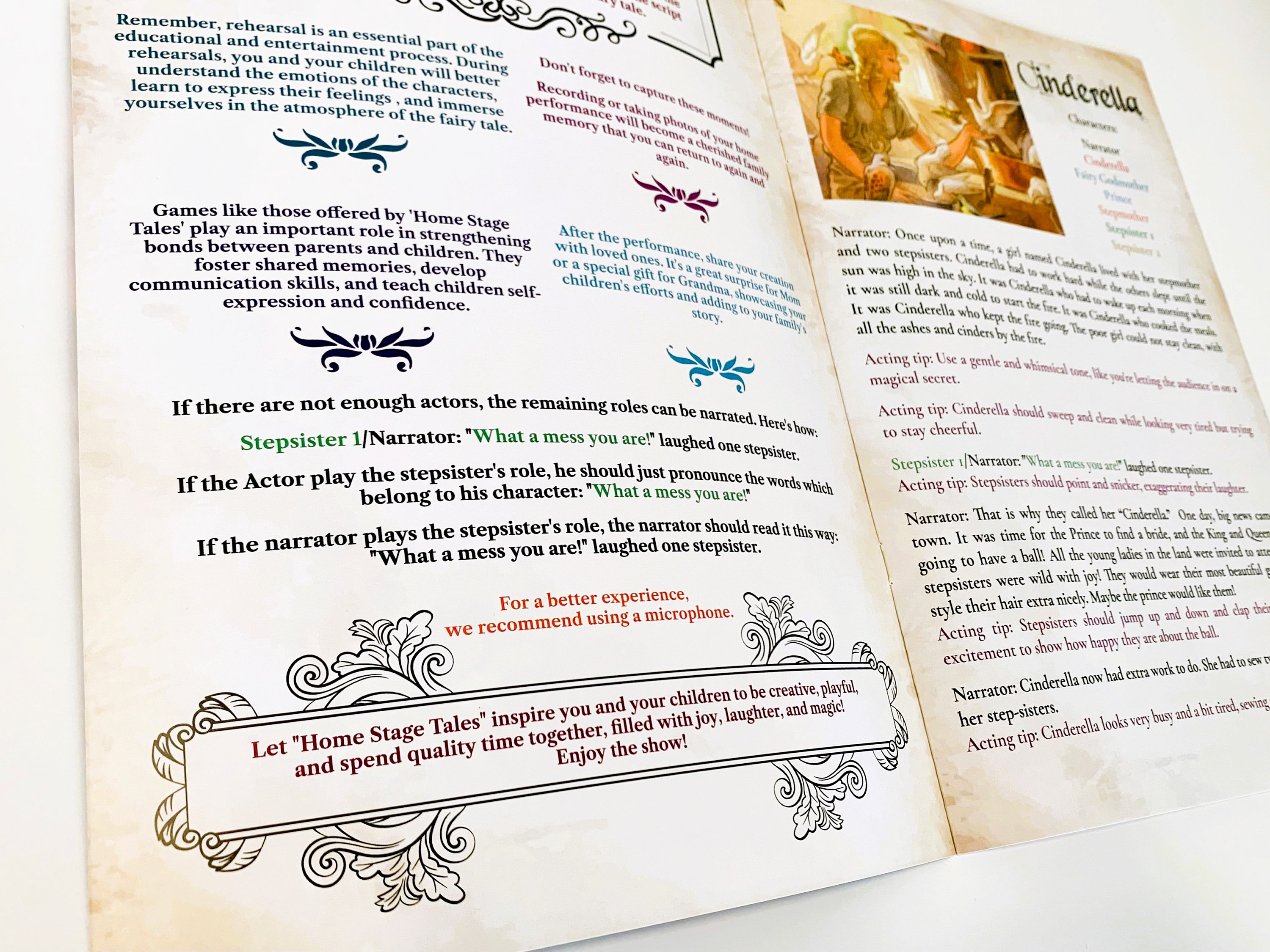 Cinderella Script: Interactive Family Theater, Kids Drama (A4 Booklet ...