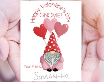 Printable Valentines, Valentine Gnome, Kids Valentines Cards, School Valentines, Classroom Valentines DIY, Valentine Craft, Digital Cards