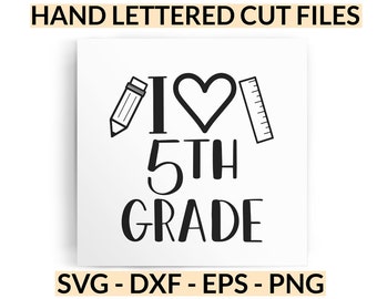 Fifth Grade Teacher SVG, 5th Grade Teacher Gift, Cut Files, Grade Level png, Teacher Shirt svg, Grade Level svg, Grade Level Teacher svg