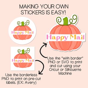 printable pumpkin happy mail stickers