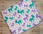 Deer Baby Blanket - Baby Girl Swaddle Blanket - Flannel Baby Blanket - Baby Photo Prop - Baby Girl Woodland Nursery