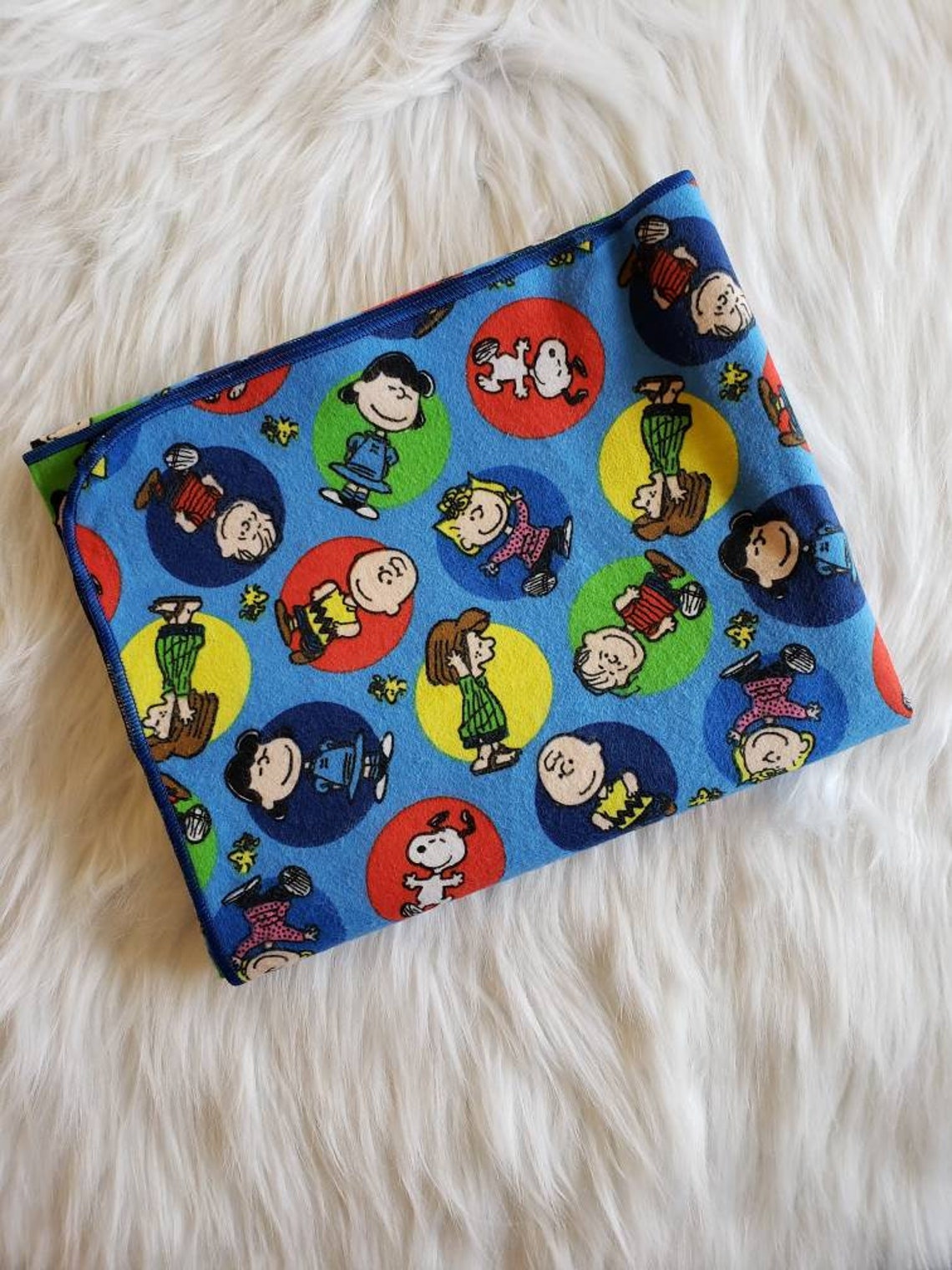 Peanuts Baby Blanket Charlie Brown Swaddle Blanket Baby Etsy