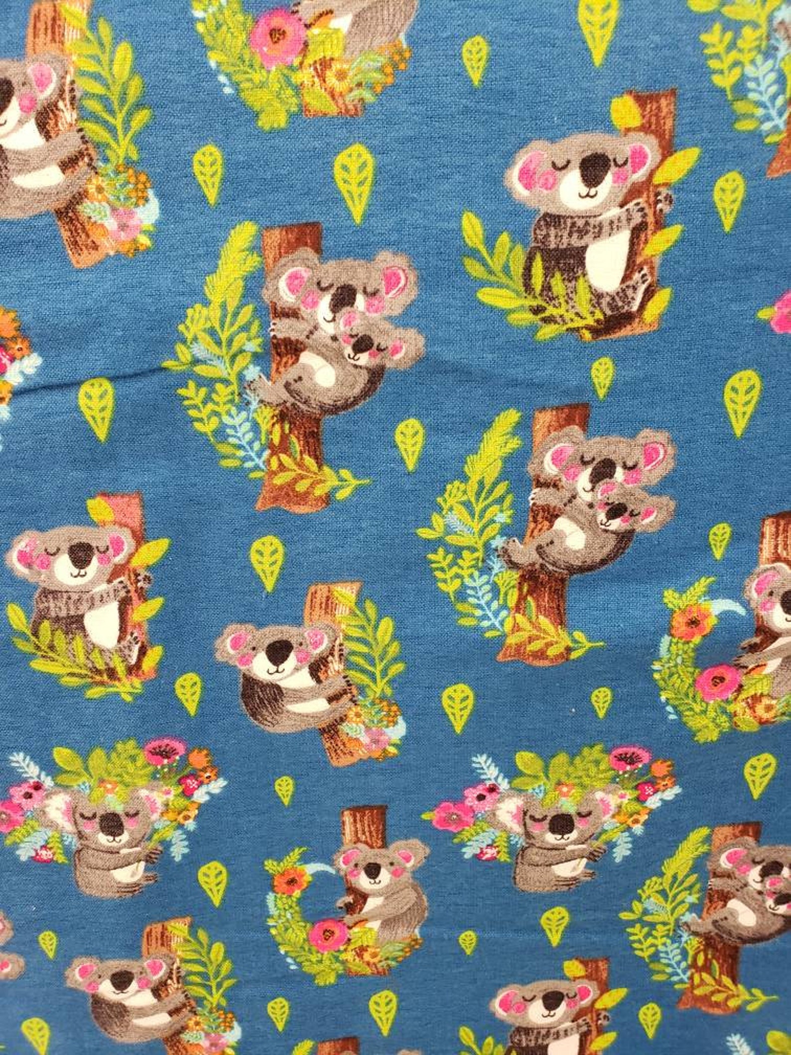 Koala Bear Baby Blanket Bear Flannel Swaddle Koala Mama Etsy