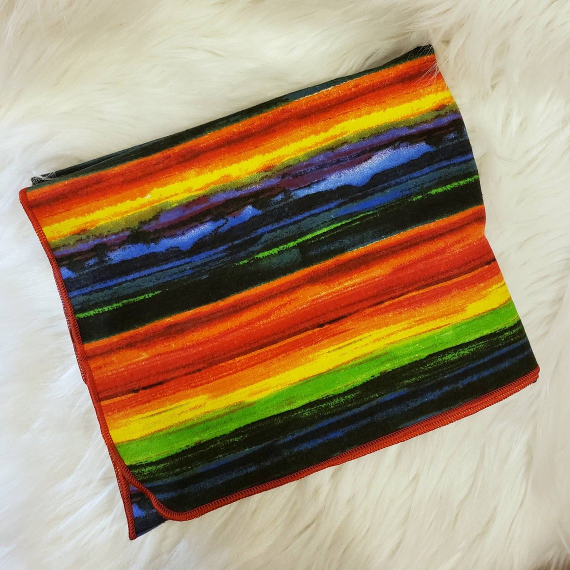 Rainbow Baby Blanket Baby Girl Boy Flannel Swaddle Etsy