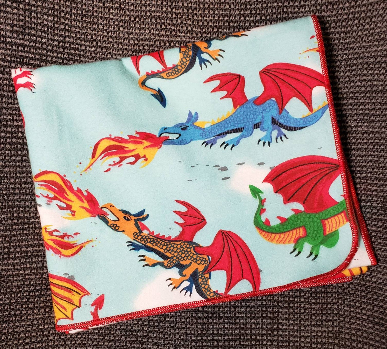 Dragon Baby Blanket Baby Boy Girl Fire Breathing Dragon Etsy