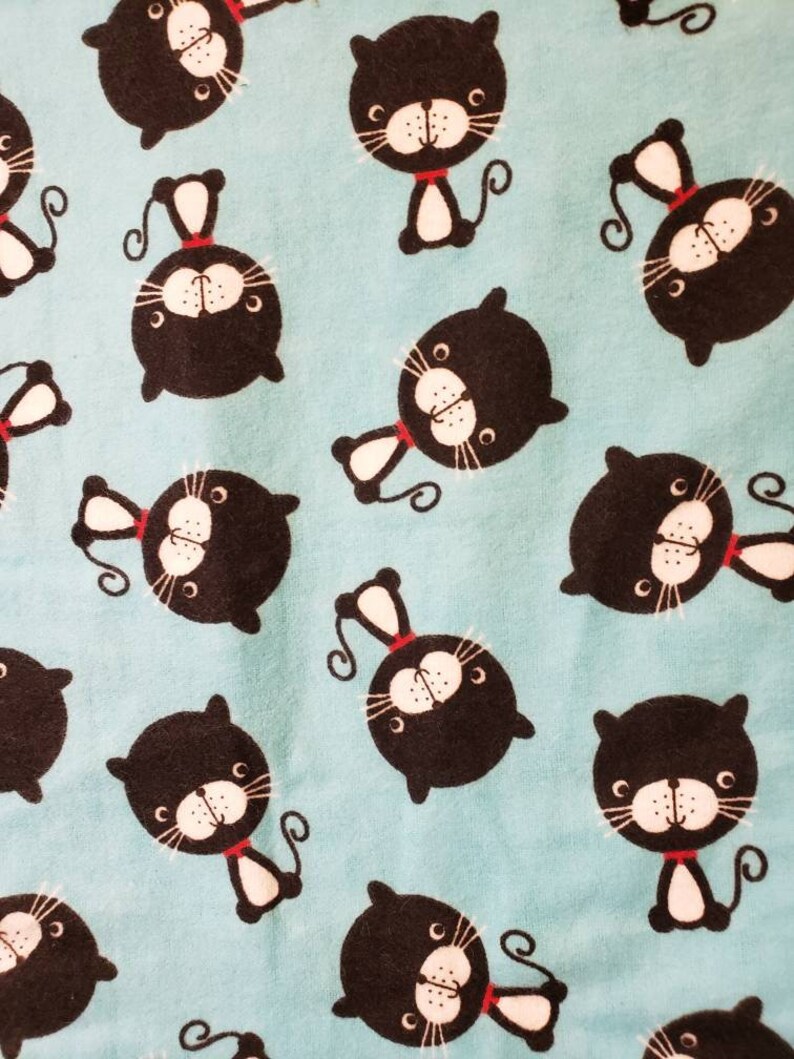 Kitty Cat Baby Blanket Black Cats Flannel Swaddle Baby Etsy