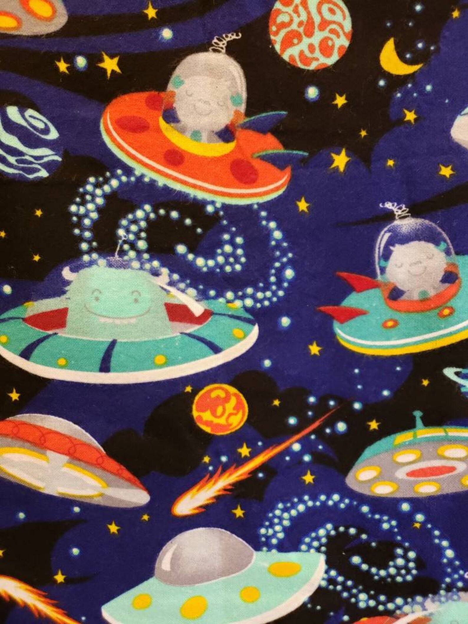 Aliens in Space Baby Blanket Baby Boy Flannel Swaddle Etsy