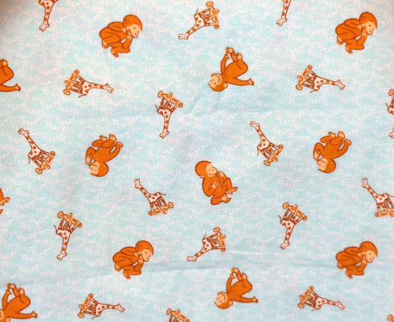 Curious Baby Blanket Monkey Flannel Swaddle Blanket Etsy