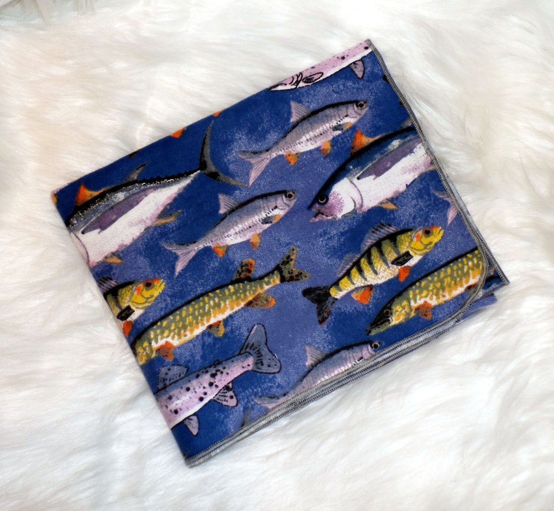 Fishing Baby Blanket Baby Boy Swaddle Blanket Fish Etsy