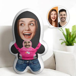 パーソナライズされたカップルの写真枕、カスタムベビーボーイフレンド枕、ガールフレンドまたはボーイフレンドへのロマンチックなギフト、バレンタインデーの記念品に最適