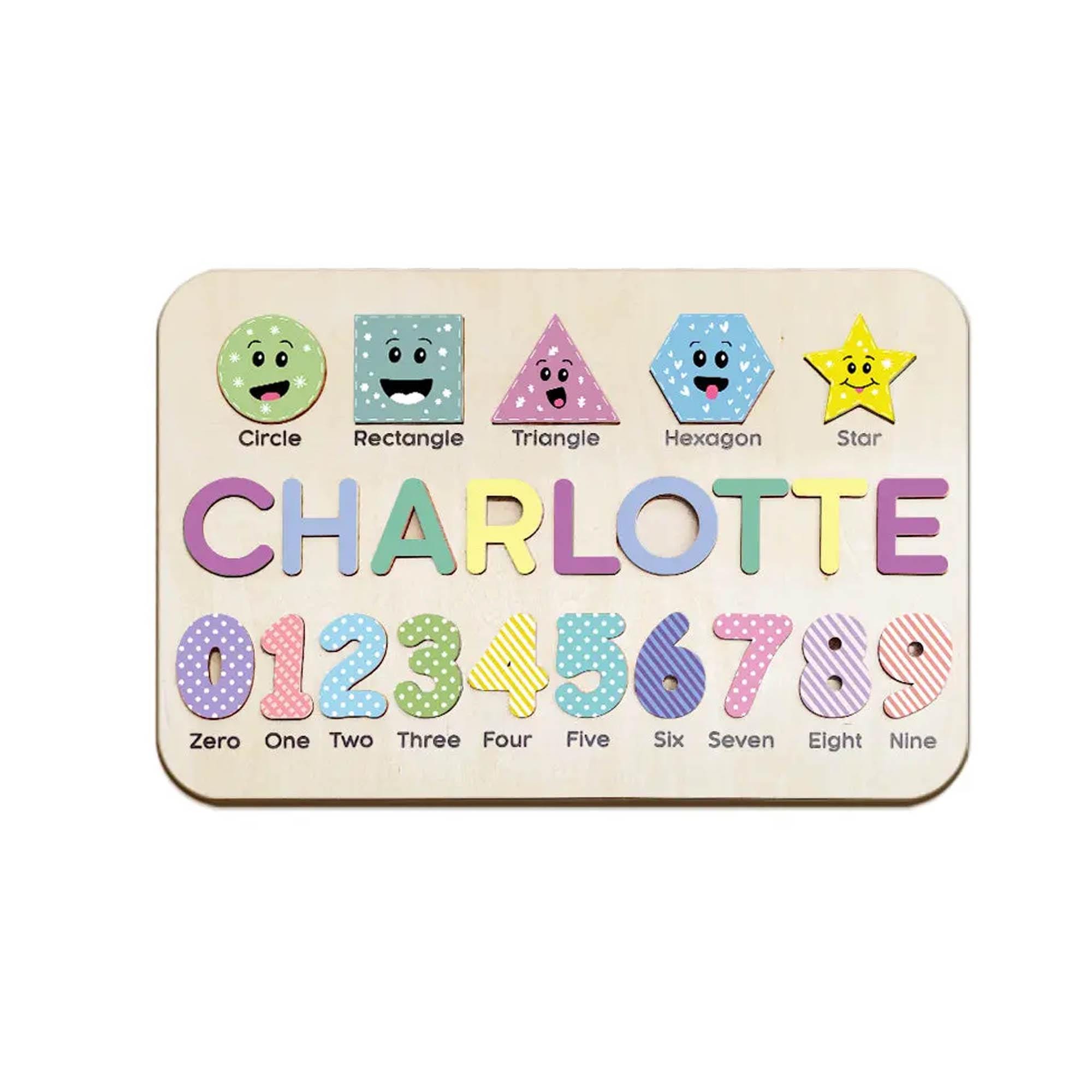 Personalized Wooden Name Puzzle, Custom Busy Board Puzzle Toy for Baby ...