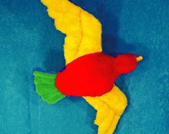 Paper Sewing Pattern Make a Flying Rainbow Bird for Childs room decor EASY