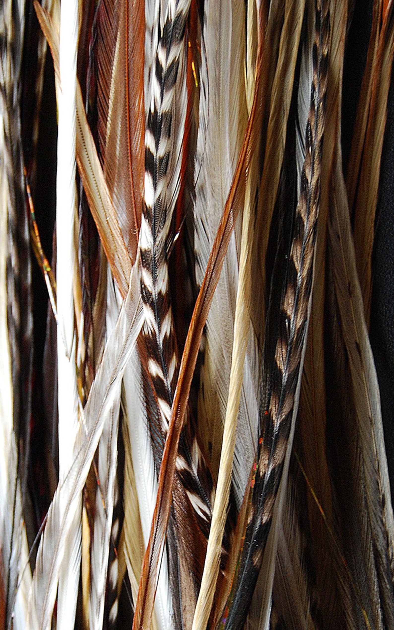 Hair Feather Extension6 Feathers with Tinsel 3 Beads Tool Etsy