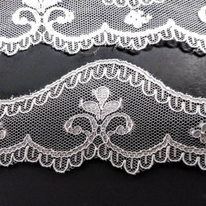 3 yd. cut of vintage lingerie lace, beige 108 ins. image 1