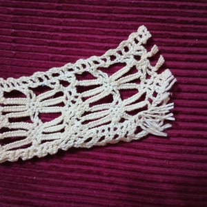 2 yards antique Handmade cotton crocheted sewing lace 2 wide zdjęcie 3