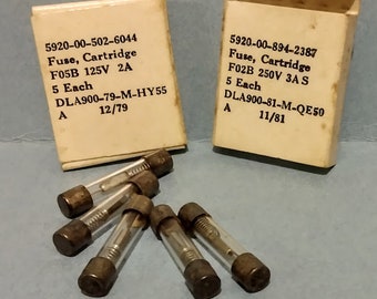 vintage fuse cartridges (2) Circa 1979-1981