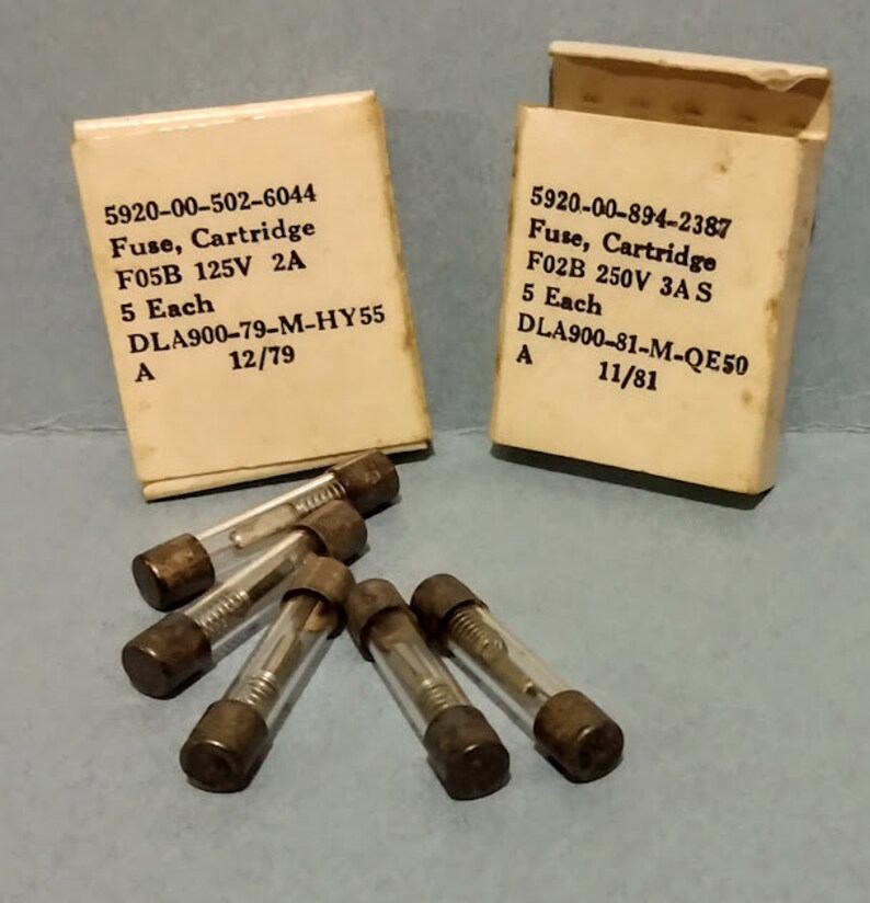 vintage fuse cartridges 2 Circa 1979-1981 image 1