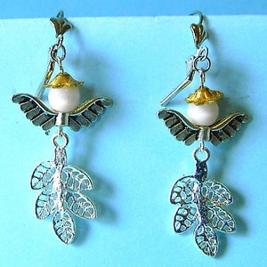 Fairy handcrafted woodland earrings