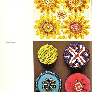 GROOVY Vintage craft book CREATIVE BEADWORK by Anne Hulbert 1976 first edition print image 2