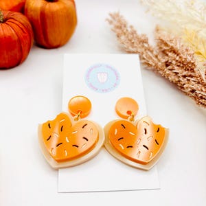 Halloween Cookie Earrings, Fall Frosted Cookie Earrings, Sugar Cookie Dangles, Autumn Accessories, Fall Earrings, Halloween Earrings