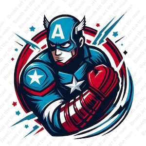 Captain America clipart, Captain America png, super hero clipart, instant download