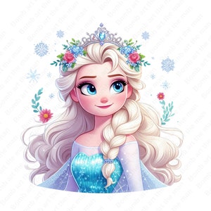 frozen princess clipart, princess elsa clipart, elsa png, instant download