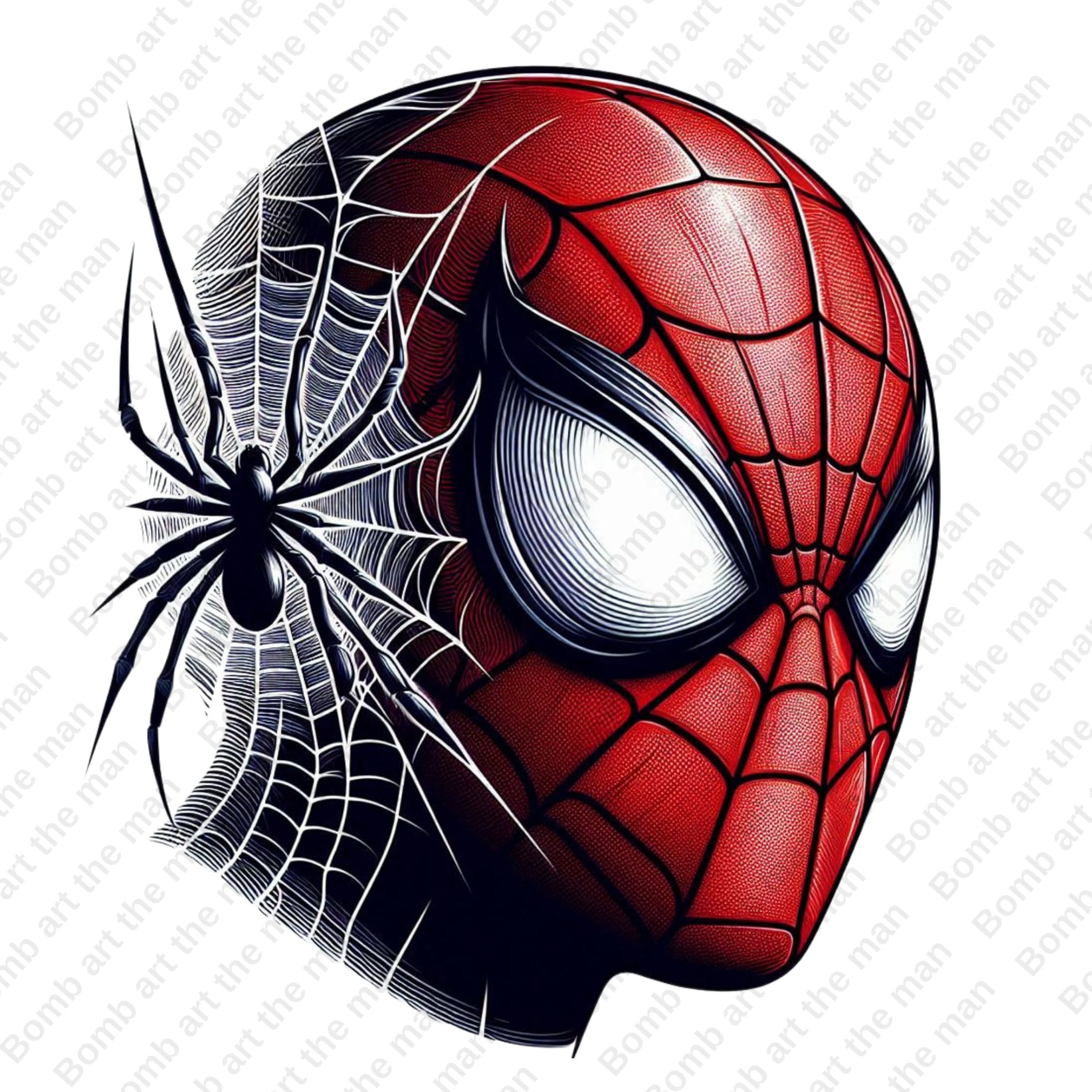 Spiderman Head Cartoon Drawing