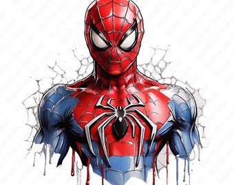 Spiderman png, Spiderman clipart, transparent design, super hero png, instant download