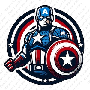 Captain America clipart, Captain America png, super hero clipart, instant download