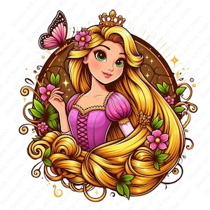 Tangled clipart, tangled png, rapunzel png, rapunzel clipart, Princess rapunzel png, instant download