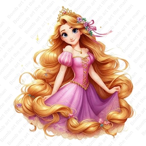 Tangled clipart, tangled png, rapunzel png, rapunzel clipart, Princess rapunzel png, instant download