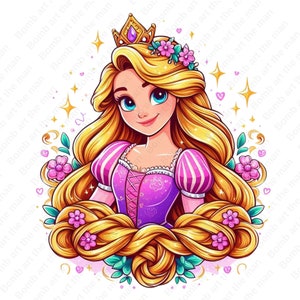 Tangled clipart ,princess rapunzel clipart, tangled png, rapunzel png, instant download