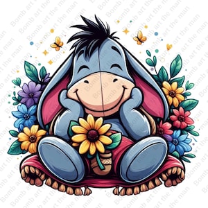 Eeyore clipart, cute eeyore png, Winnie the pooh png, transparent design, instant download