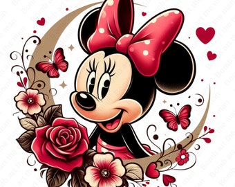 Clipart mignon Minnie Mouse, png Minnie Mouse, design transparent, téléchargement immédiat