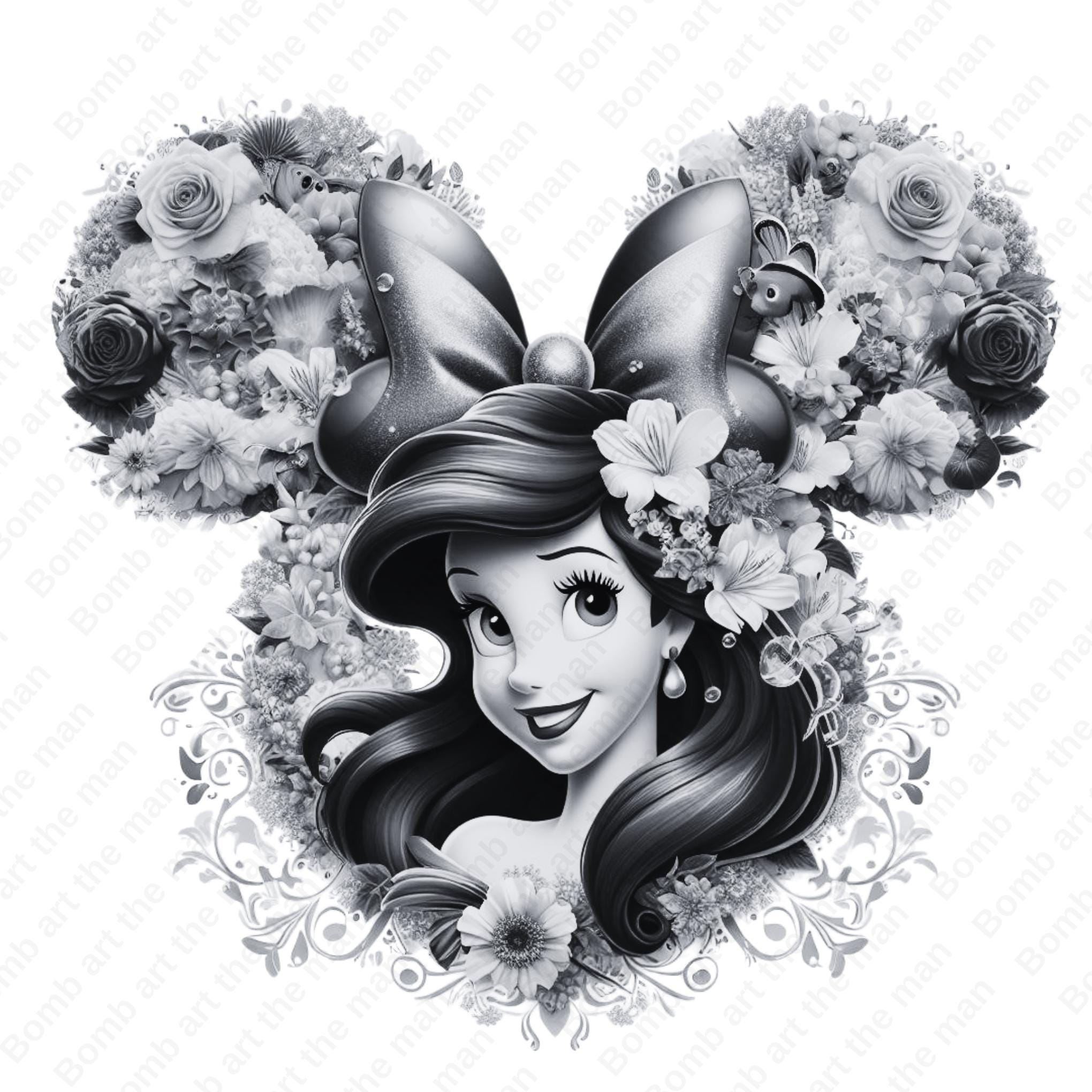 Mermaid clipart black and white - Etsy Österreich, image size:2040x2040