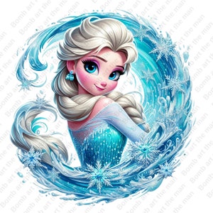 Frozen princess clipart, Princess Elsa clipart, Elsa png, Frozen png, instant download