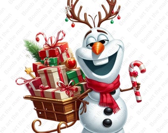Olaf christmas clipart, Frozen olaf png, frozen character png, christmas clipart, instant download