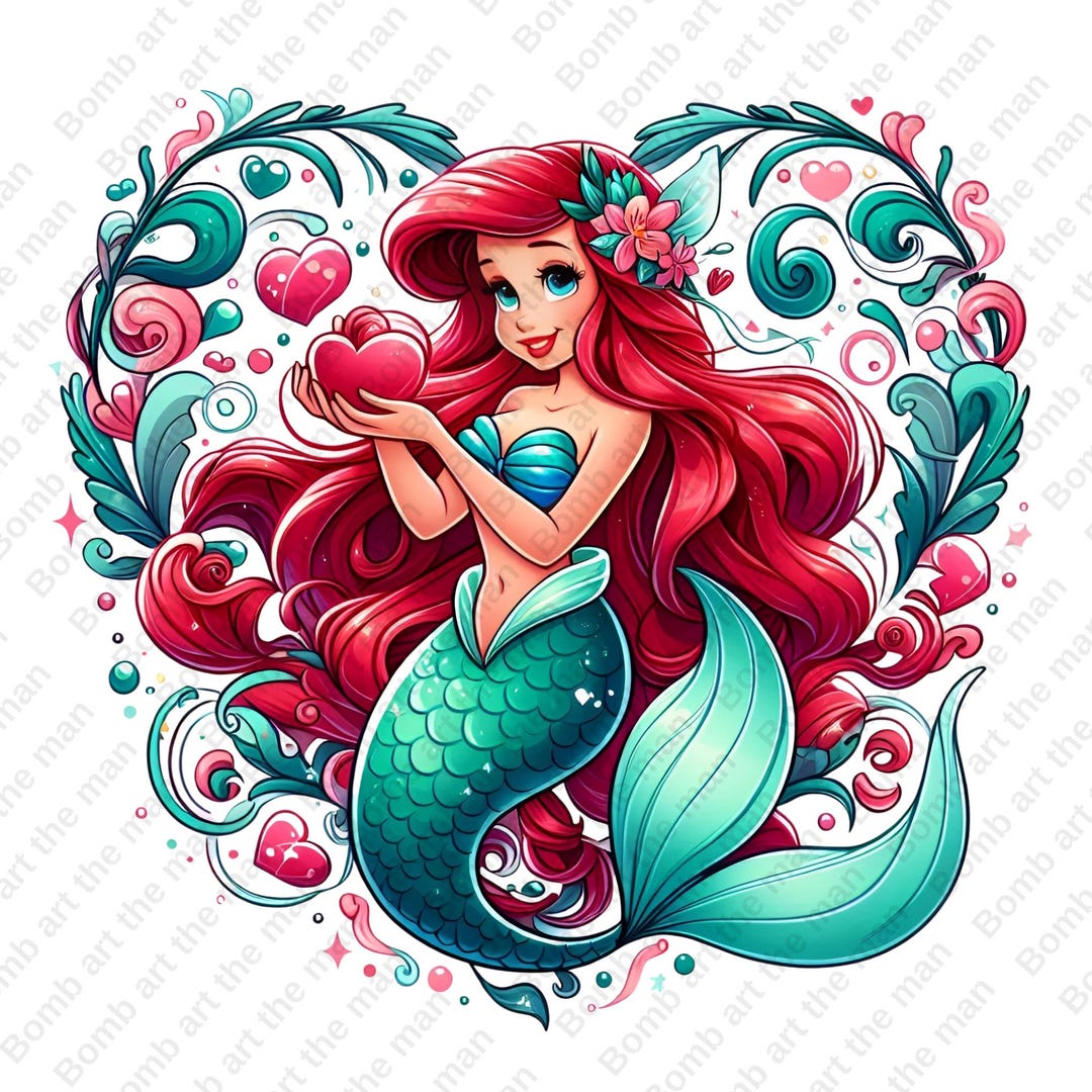 Princess Ariel Png, the Little Mermaid Clipart, Cute Princess Clipart ...