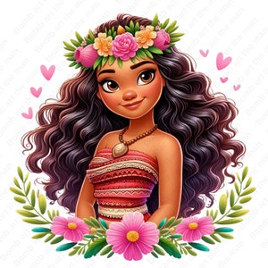 princess moana clipart, moana png, cute moana design, instant download