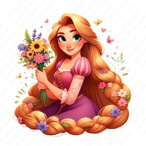 Tangled clipart, tangled png, rapunzel png, rapunzel clipart, Princess rapunzel png, instant download
